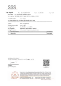 SGS Sertifikası